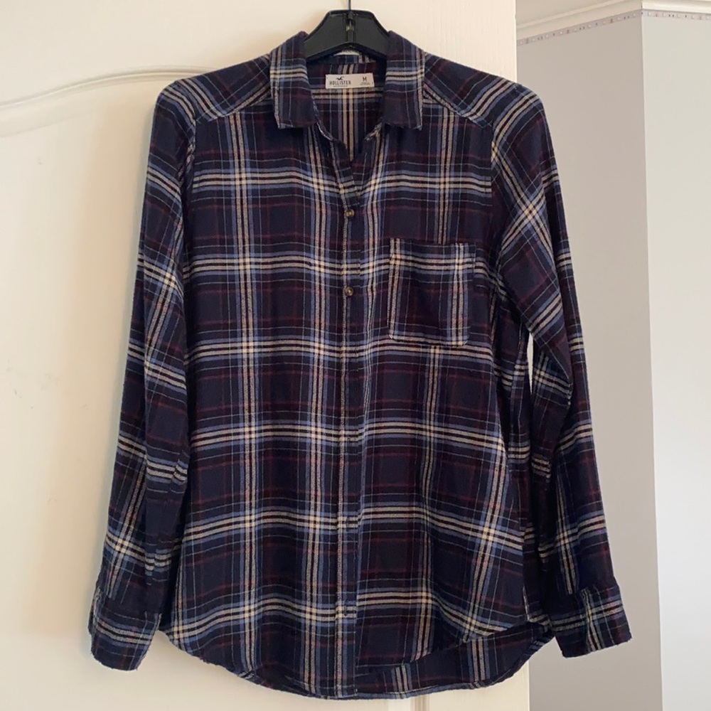 Hollister boyfriend fit flannel shirt